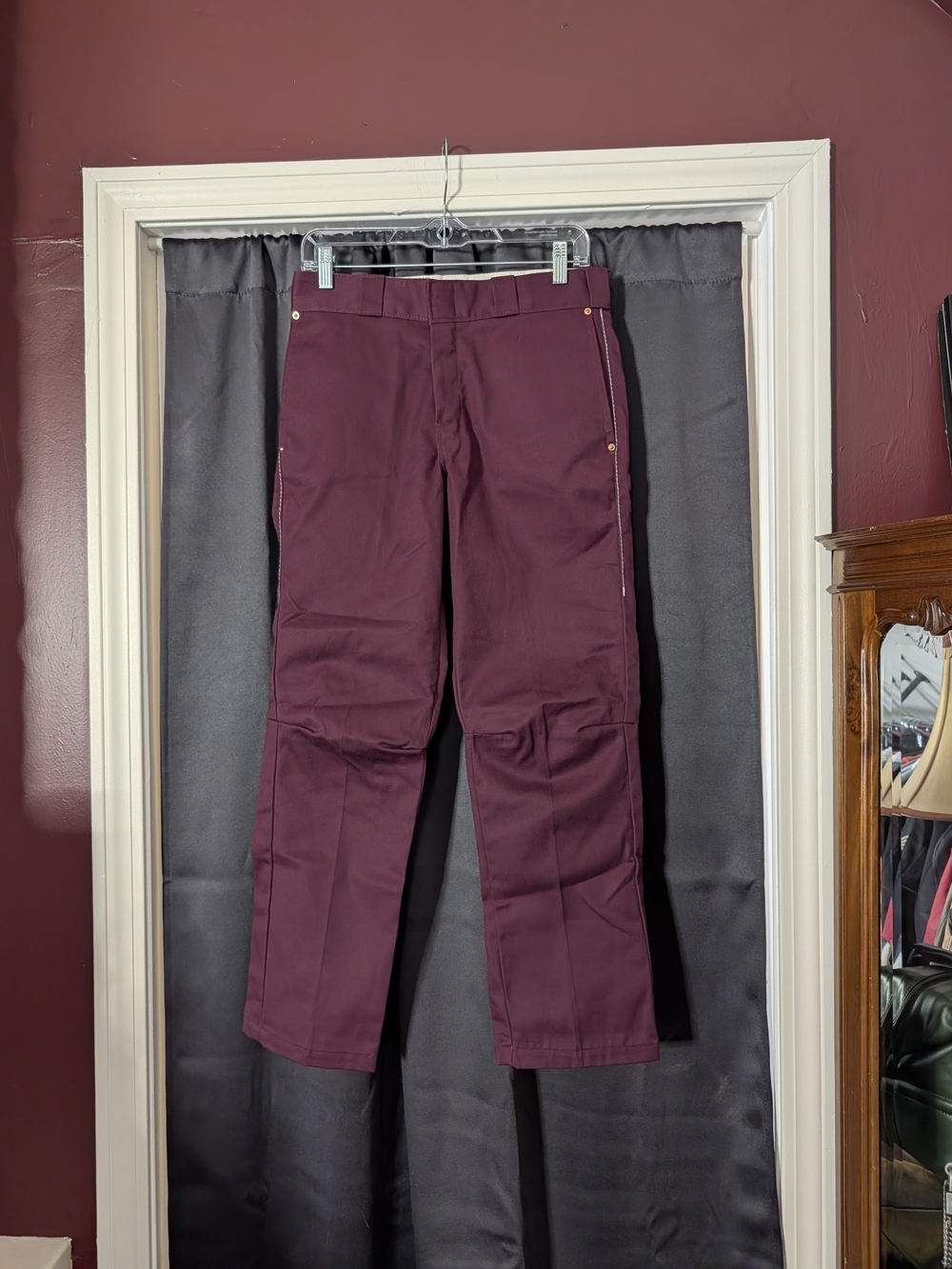 REBUILD BY NEEDLES x Dickies Burgundy Purple Japanese 3D Knee Straight Chinos